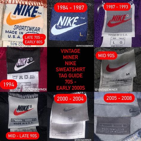 nike tag labels by year